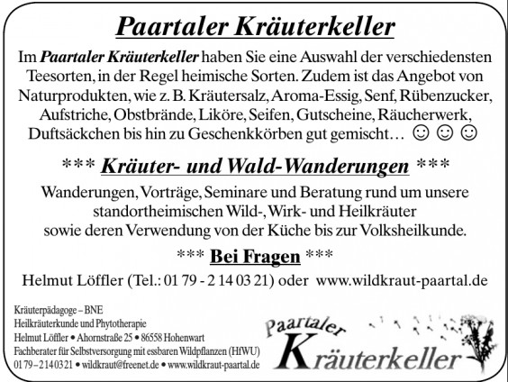 Paartaler Kräuterkeller - Helmut Löffler
