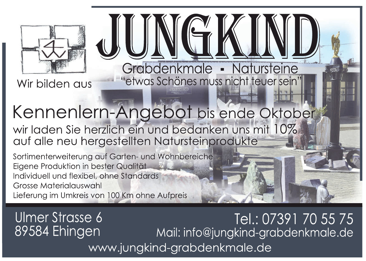 Jungkind Grabdenkmale, Natursteine