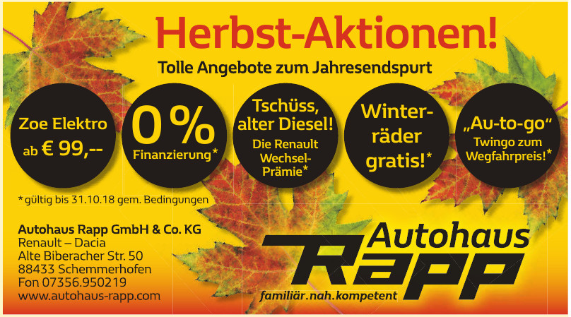 Autohaus Rapp GmbH & Co. KG Autohaus Rapp GmbH & Co. KG