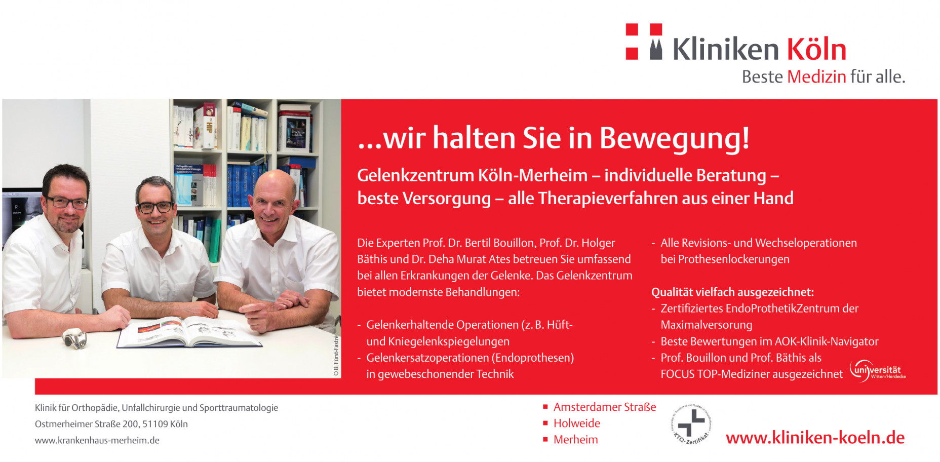 Lungenklinik Krankenhaus Merheim, Klinikumder UniversitätWitten/Herdecke Lungenklinik Krankenhaus Merheim, Klinikumder UniversitätWitten/Herdecke
