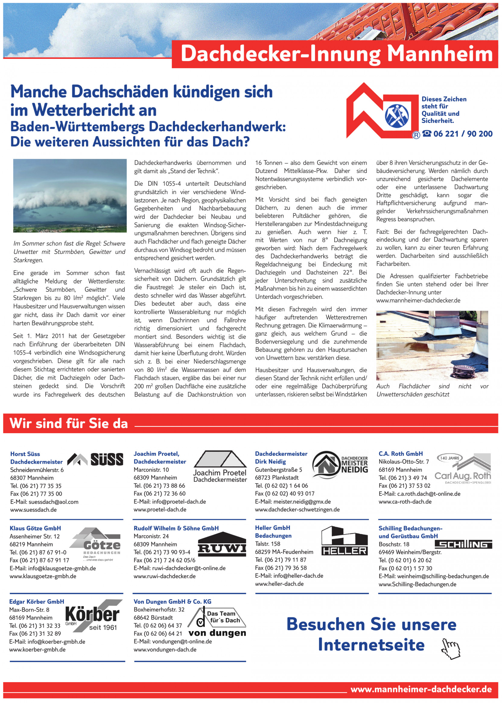 Dachdecker-Innung Mannheim Dachdecker-Innung Mannheim