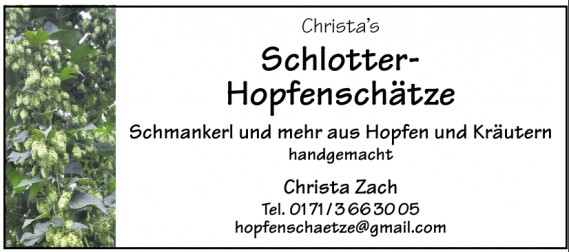Christa’s Schlotter-Hopfenschätze