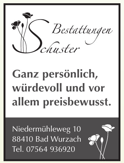 Bestattungddienst Schuster