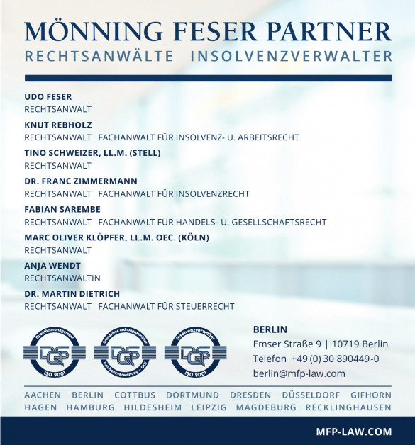 MFP Mönning Feser Partner Rechtsanwälte Insolvenzverwalter MFP Mönning Feser Partner Rechtsanwälte Insolvenzverwalter