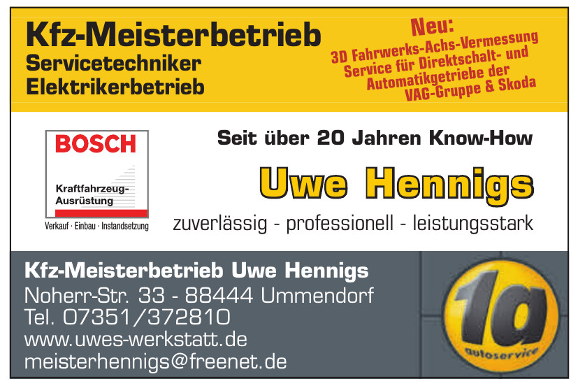Kfz-Meisterbetrieb Uwe Hennigs