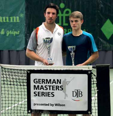 Marvin Möller, Deutscher Herren-Vizemeister in Biberach und Finalist des ITF Futures in Kaarst. Links Igor Sijsling. (Foto: Stephan Fringsmediaten.de)