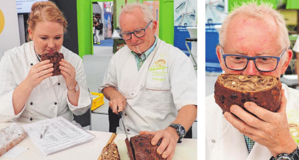Das Prüferteam Franz Josef Wandinger und Stefanie Müller bei der Arbeit.