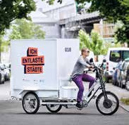 Bei dem bundesweiten Modellprojekt „Ich entlaste Städte“ können Betriebe das Lastenfahrrad als alternatives Transportmittel ausprobieren Foto: DLR
