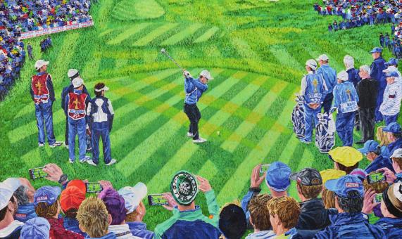 Golf: Öl auf Leinwand, 1,20 auf 1,70 Meter, 2017. Foto: Katherina Gierlach Golf: Öl auf Leinwand, 1,20 auf 1,70 Meter, 2017. Foto: Katherina Gierlach