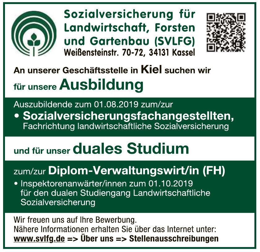 Sozialversicherung für Landwirtschaft, Forsten und Gartenbau Sozialversicherung für Landwirtschaft, Forsten und Gartenbau