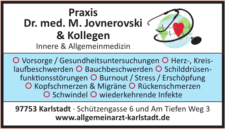 Praxis Dr. med. M. Jovnerovski & Kollegen Innere & Allgemeinmedizin