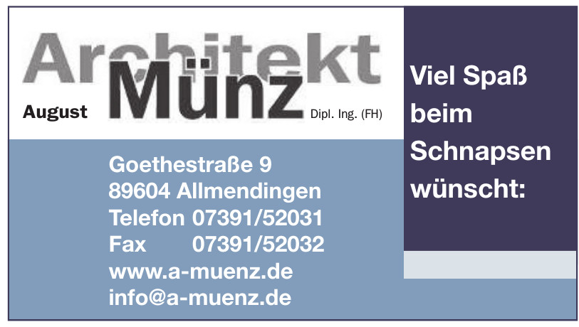 Architekt August Münz