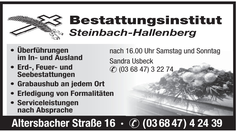 Bestattungsinstitut Steinbach-Hallenberg Bestattungsinstitut Steinbach-Hallenberg
