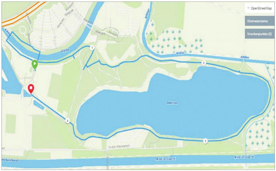 Hier geht‘s lang: Die Strecke für den 5. Wolfsburger Firmenlauf. Hier geht‘s lang: Die Strecke für den 5. Wolfsburger Firmenlauf.