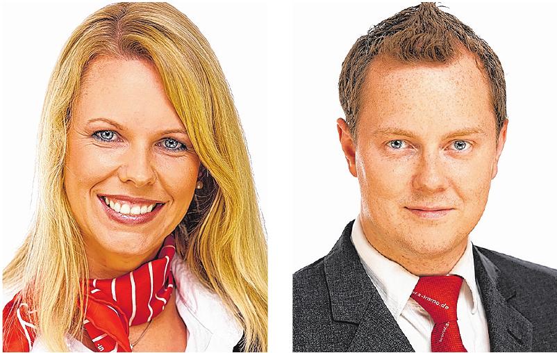 Stellvertretend für über 30 Berater für Immobilien- und Geschäftskunden der Sparkasse Holstein: Anja Hagen (Stockelsdorf) und Benjamin Herrmann (Bad Schwartau). Stellvertretend für über 30 Berater für Immobilien- und Geschäftskunden der Sparkasse Holstein: Anja Hagen (Stockelsdorf) und Benjamin Herrmann (Bad Schwartau).