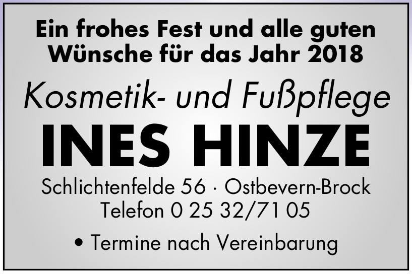 Ines Hinze Kosmetik- und Fußpflege