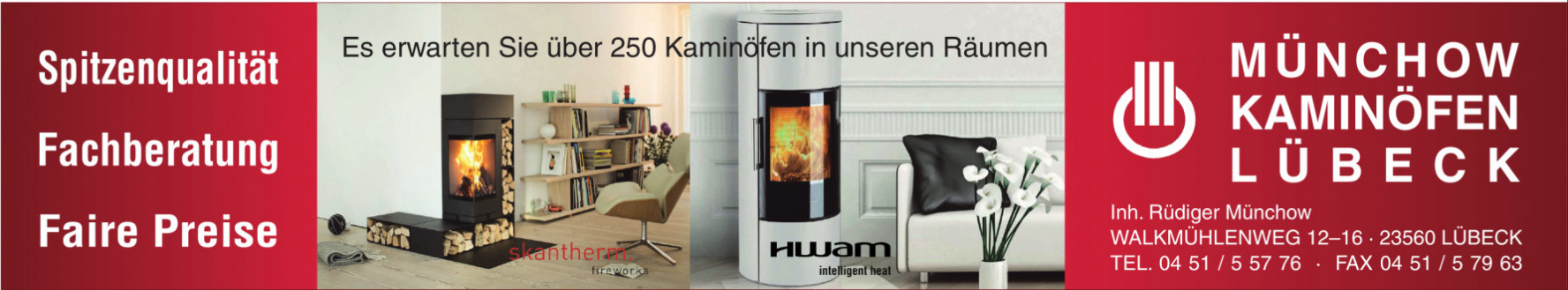 Münchow Kaminöfen Lübeck