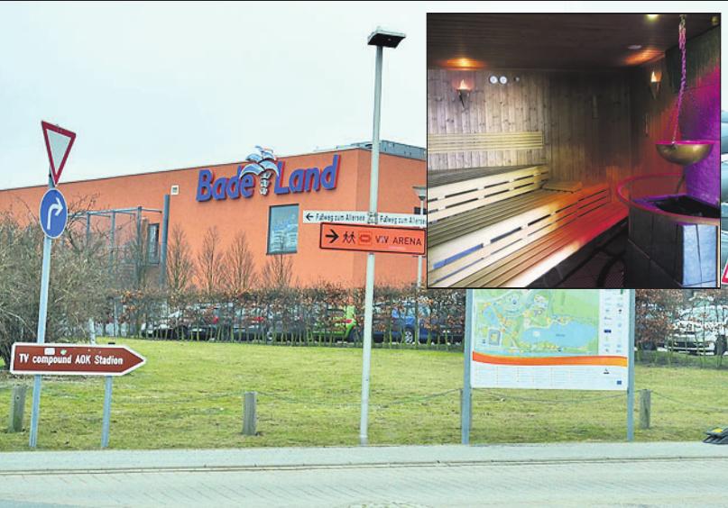 Die Kräutersauna (kleines Foto) im Badeland wird zu einer finnischen Sauna umgebaut. Gr. Foto: Archiv