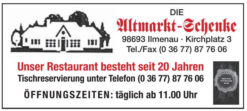 Die Altmarkt-Schenke Die Altmarkt-Schenke