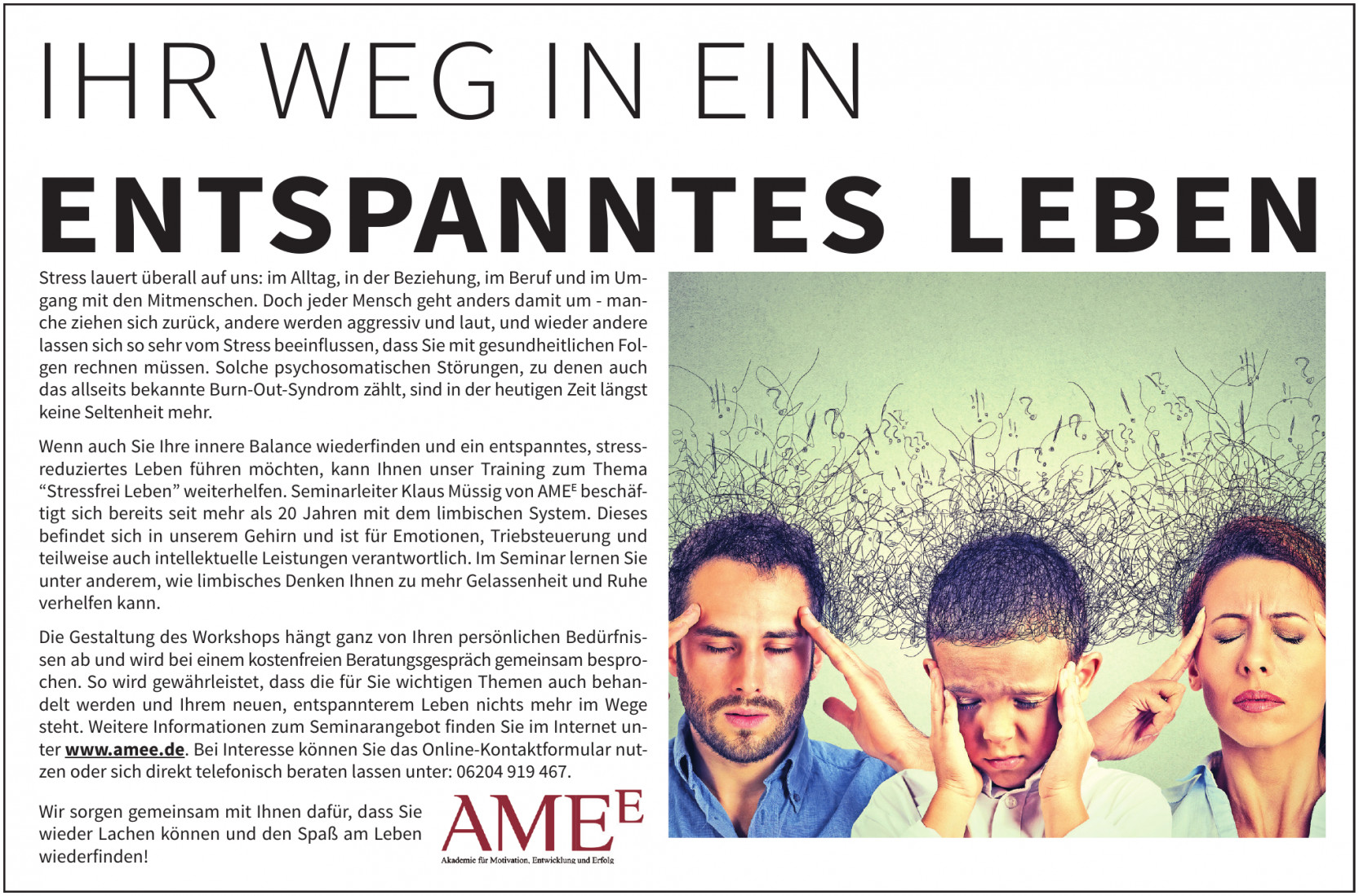 Amee Akademie für Motivation, Entwicklung und Erfolg Amee Akademie für Motivation, Entwicklung und Erfolg