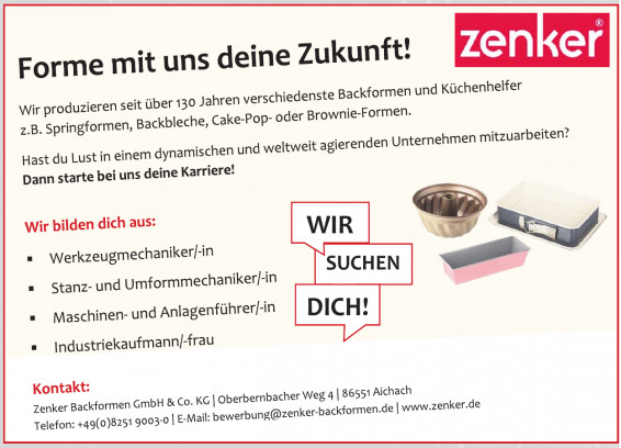 Zenker Backformen GmbH & Co. KG Zenker Backformen GmbH & Co. KG