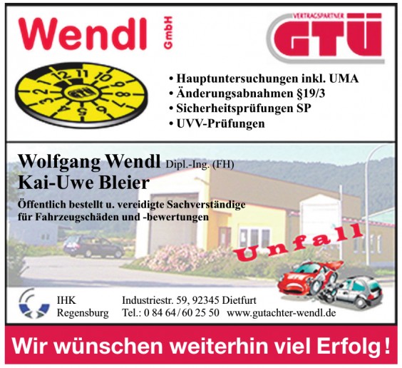 Wolfgang Wendl Dipl.-Ing. (FH) Kai-Uwe Bleier Wolfgang Wendl Dipl.-Ing. (FH) Kai-Uwe Bleier