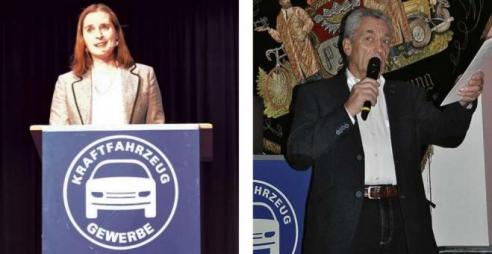 Katrin Lafrentz vom Autohaus Lafrentz Kiel und Dieter Ernst, stellv. Obermeister der Kfz-Innung Kiel-Neumünster, ehrten die frisch gebackenen Gesellen. FOTOS: HFR Katrin Lafrentz vom Autohaus Lafrentz Kiel und Dieter Ernst, stellv. Obermeister der Kfz-Innung Kiel-Neumünster, ehrten die frisch gebackenen Gesellen. FOTOS: HFR