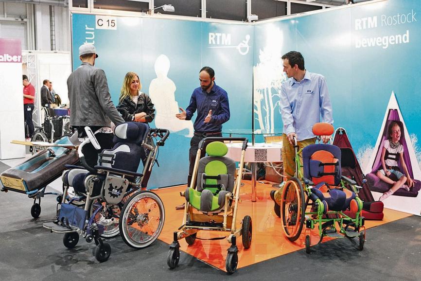 Auf der Internationalen Reha- und Mobilitätsmesse IRMA werden drei Tage lang neueste Entwicklungen auf dem Rehabilitationsmarkt vorgestellt. Foto: Escales-Verlag