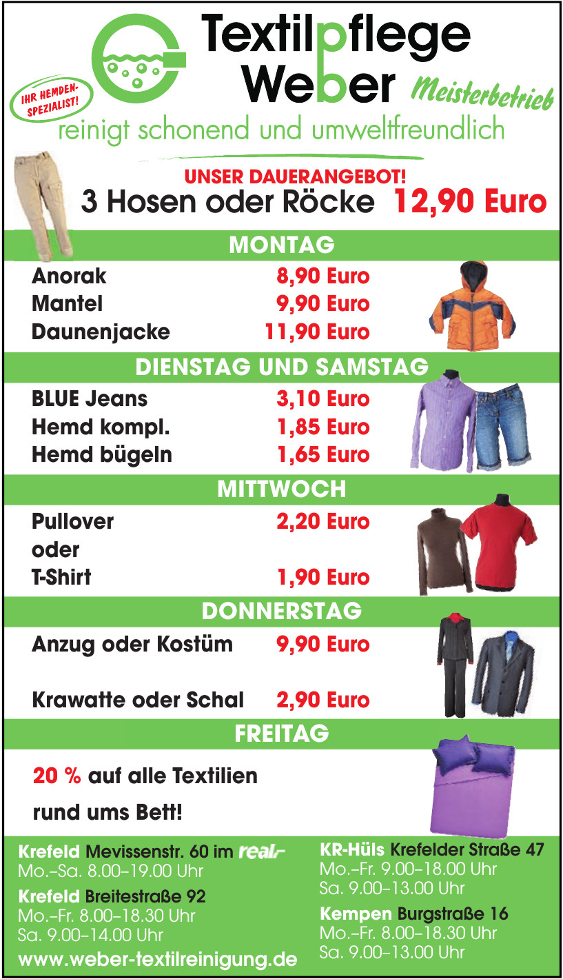 Textilpflege Weber Meisterbetrieb