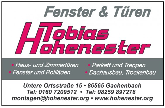 Fenster & Türen Tobias Hohenester Fenster & Türen Tobias Hohenester