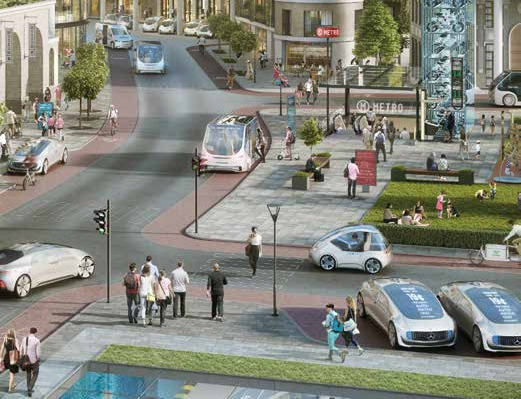 Ein Kernelement der urbanen Mobilität von morgen: Bosch und Daimler arbeiten an Lösungen, mit denen das vollautomatisierte und fahrerlose Fahren auf städtischen Straßen möglich wird Foto: Bosch