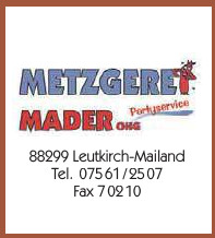 Metzgerei Mader