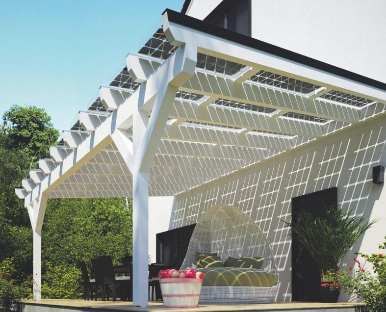 Schattenspender und privates Kraftwerk in einem: solarbetriebene Terrassendächer machen sich bezahlt. Foto: djd/solarcarporte.de Schattenspender und privates Kraftwerk in einem: solarbetriebene Terrassendächer machen sich bezahlt. Foto: djd/solarcarporte.de