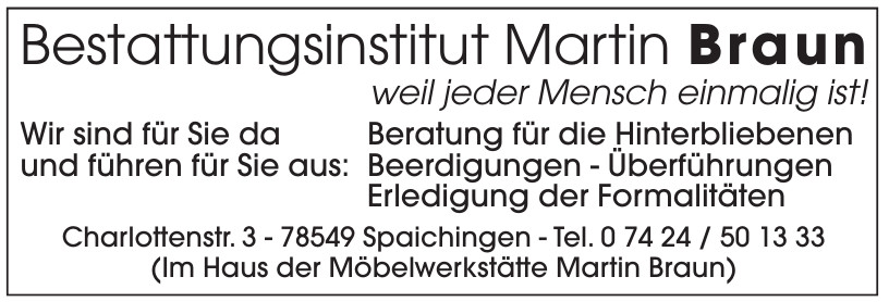Bestattungsinstitut Martin Braun