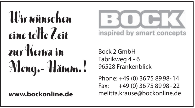 Bock 2 GmbH Bock 2 GmbH