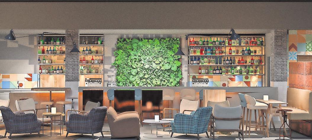 Herbarium-Bar mit vertikaler Wandinstallation für Kräuter und Pflanzen FOTO: R Herbarium-Bar mit vertikaler Wandinstallation für Kräuter und Pflanzen FOTO: R