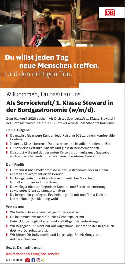 Servicekraft 1 Klasse Steward In Der Bordgastronomie W M D
