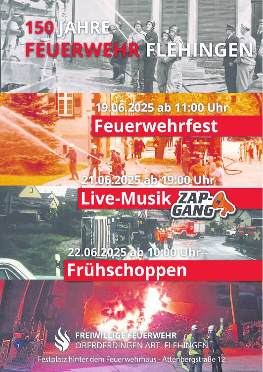 150 JAHRE FEUERWEHR FLEHINGEN
