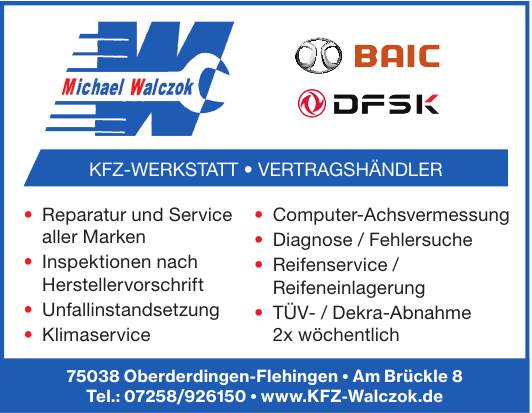 Michael Walczok KFZ-WERKSTATT - VERTRAGSHÄNDLER