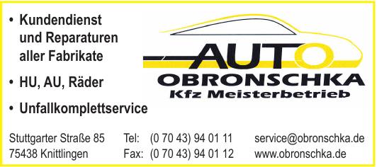 Auto Obronschka Kfz Meisterbetrieb