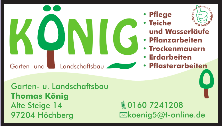 Garten- u. Landschaftsbau Thomas König Garten- u. Landschaftsbau Thomas König