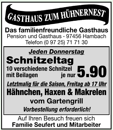 Gasthaus Zum Hühnernest Gasthaus Zum Hühnernest
