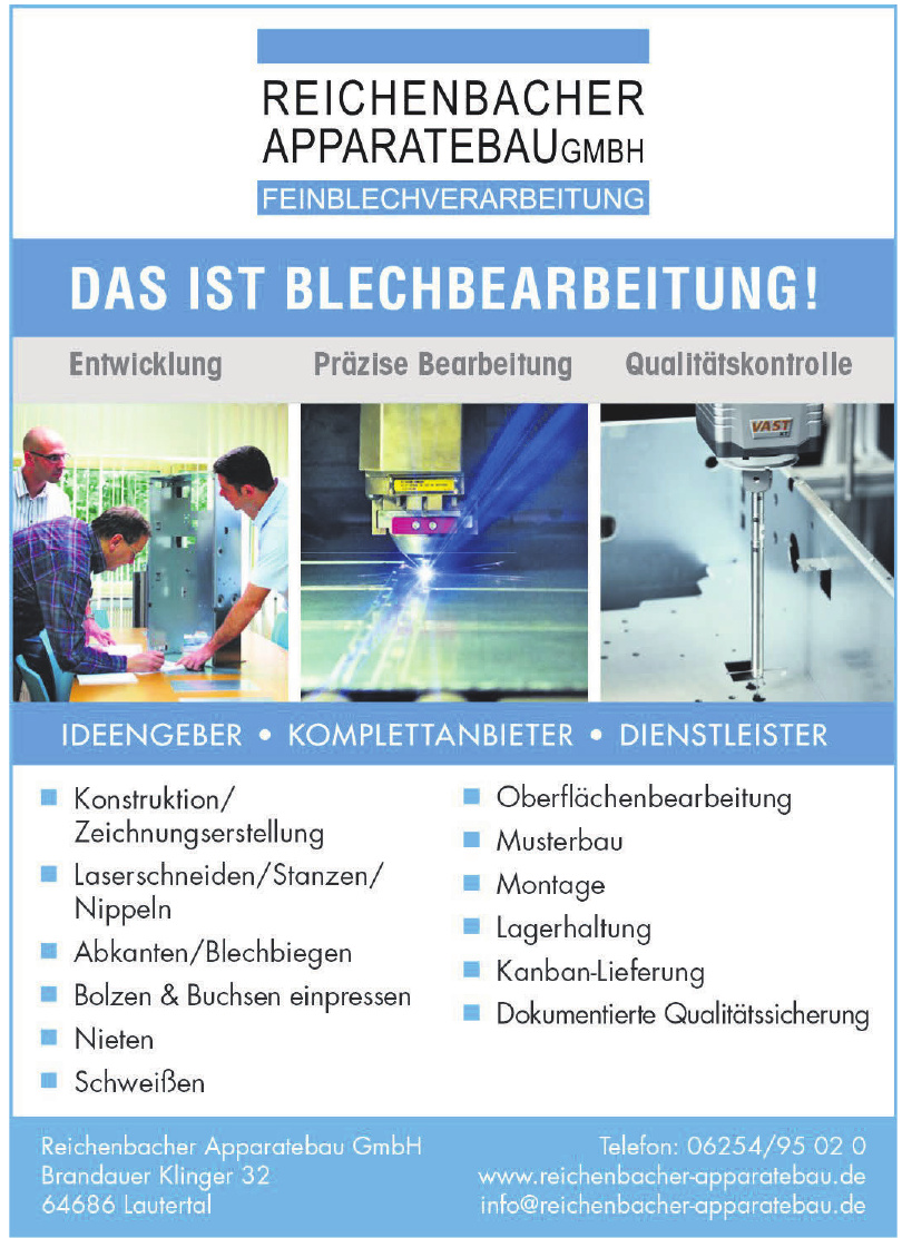 Reichenbacher Apparatebau GmbH Reichenbacher Apparatebau GmbH