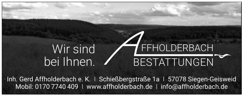 Inh. Gerd Affholderbach e. K. Inh. Gerd Affholderbach e. K.