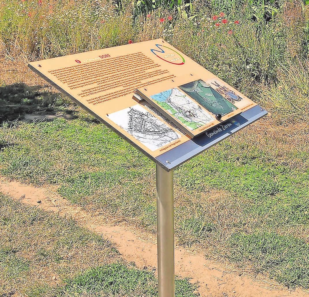 Mit Informationstafeln wird die reizvolle Landschaft in Zierow allen Naturinteressierten näher gebracht. Foto: S. Stöckmann Mit Informationstafeln wird die reizvolle Landschaft in Zierow allen Naturinteressierten näher gebracht. Foto: S. Stöckmann