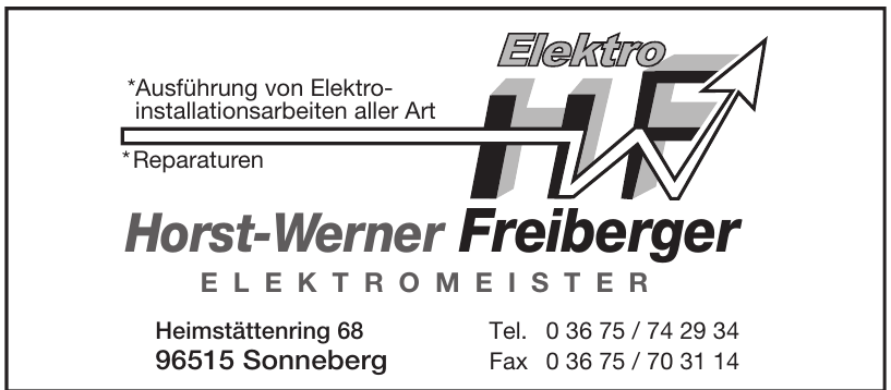 Horst-Werner Freiberger Elektromeister Horst-Werner Freiberger Elektromeister