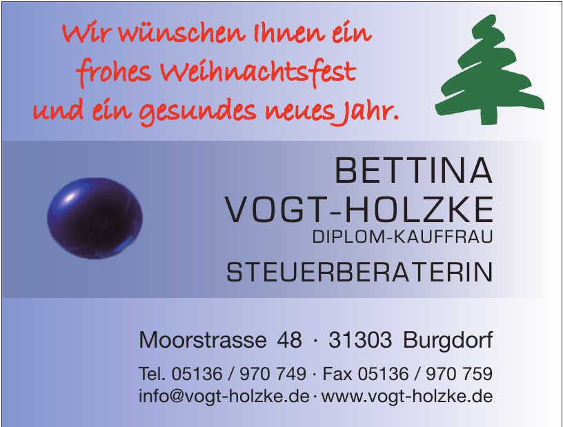 Betina Vogt-Holzke Steuerberaterin