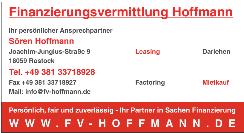 Finanzierungsvermittlung Hoffmann Finanzierungsvermittlung Hoffmann