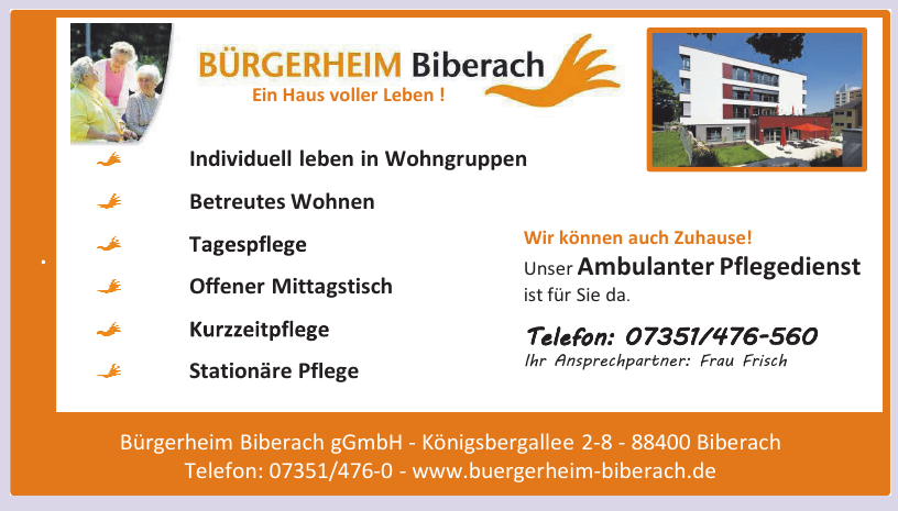 Bürgerheim Biberach gGmbH Bürgerheim Biberach gGmbH