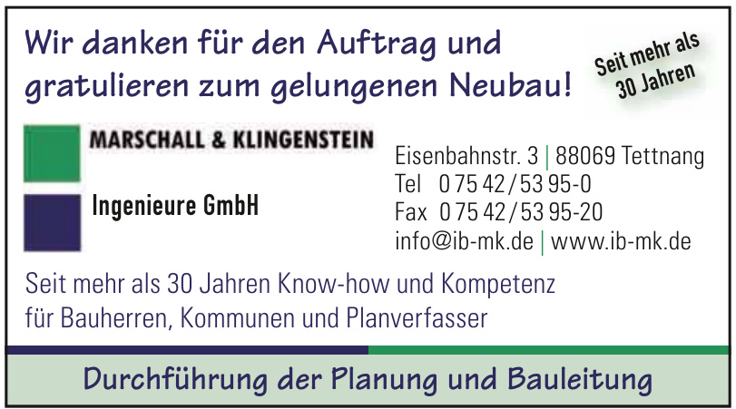 Marschall & Klingenstein Ingenieure GmbH Marschall & Klingenstein Ingenieure GmbH